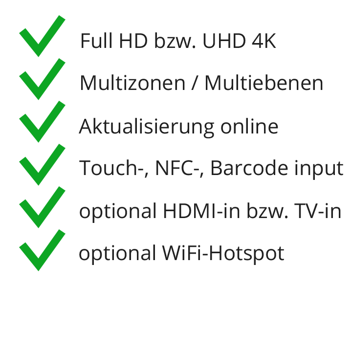besondere Eigenschaften besondere Eigenschaften Digital Signage Player